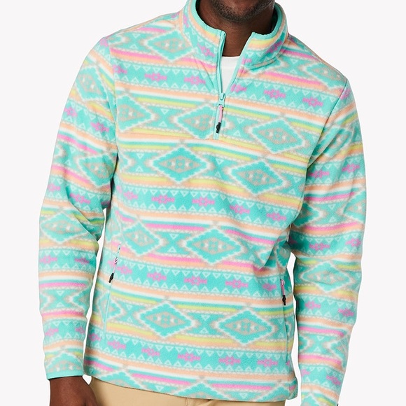 NWOT Chubbies Fleece Quarter Zip- The Flame Commander - Picture 2 of 4